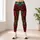 Crimson Rose Leopard Turquoise Botanical Tattoo Style For Bold Romantic Outfit Looks Leggings - 6