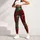 Crimson Rose Leopard Turquoise Botanical Tattoo Style For Bold Romantic Outfit Looks Leggings - 5