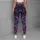Midnight Navy Boho Purple Rose Bouquet For Yoga Studio Festival And Streetwear Days Leggings - 4