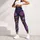Midnight Navy Boho Purple Rose Bouquet For Yoga Studio Festival And Streetwear Days Leggings - 5