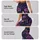 Midnight Navy Boho Purple Rose Bouquet For Yoga Studio Festival And Streetwear Days Leggings - 2