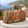 Regal Ginger Cat With Coral Roses Cottage Garden Travel Accessory For Cat Lovers Quilted Weekend Bag - 5