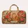 Regal Ginger Cat With Coral Roses Cottage Garden Travel Accessory For Cat Lovers Quilted Weekend Bag - 6