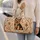 Yorkshire Terrier Retro Snowflake Winter Heritage Holiday Travel Style For Dog Moms Quilted Weekend Bag - 2
