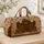 Autumn Library Storefront With Folk Florals For Cozy Bookish Travel And Reader Style Quilted Weekend Bag - 4