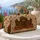 Autumn Library Storefront With Folk Florals For Cozy Bookish Travel And Reader Style Quilted Weekend Bag - 5