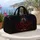 Crimson Dragon Castle With Gothic Roses For Dark Fantasy Travel And Renaissance Fans Quilted Weekend Bag - 5