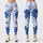 Ocean Blue Daisy Florals On White For Coastal Summer Resort Style Womens Casual Looks Leggings - 1