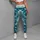 Teal Monstera And Palm Tropical Botanical Resort Casual Ivory White Women's Style Leggings - 4