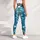 Teal Monstera And Palm Tropical Botanical Resort Casual Ivory White Women's Style Leggings - 5