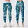 Teal Monstera And Palm Tropical Botanical Resort Casual Ivory White Women's Style Leggings - 1