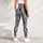 Silver Angel Wings On Jet Black For Streetwear Festival Glam And Night Out Style Leggings - 4