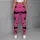 Hot Pink Black Bat And Spiderweb Halloween Costume Party Spooky Gothic Outfit Look Leggings - 5