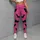 Hot Pink Black Bat And Spiderweb Halloween Costume Party Spooky Gothic Outfit Look Leggings - 4