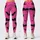 Hot Pink Black Bat And Spiderweb Halloween Costume Party Spooky Gothic Outfit Look Leggings - 1