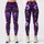 Purple Botanical Vine With Violet Blossoms For Resort Casual Yoga And Lounge Style Leggings - 1