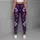 Purple Botanical Vine With Violet Blossoms For Resort Casual Yoga And Lounge Style Leggings - 5