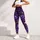 Purple Botanical Vine With Violet Blossoms For Resort Casual Yoga And Lounge Style Leggings - 6