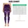 Purple Botanical Vine With Violet Blossoms For Resort Casual Yoga And Lounge Style Leggings - 3