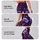 Purple Botanical Vine With Violet Blossoms For Resort Casual Yoga And Lounge Style Leggings - 2