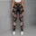 Dark Vintage Rose Florals With Blush Garden Blooms For Casual Everyday Feminine Style Leggings - 5
