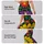 Retro Neon Daisy Blossoms On Matte Black For Festival Streetwear And Yoga Style Leggings - 2