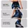 Blue Butterfly Vine Filigree On Black For Spring Summer Yoga Festival Outfits Women Leggings - 2