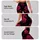 Black Magenta Rose Floral Gothic Romance Evening Yoga Festival Statement Style Look Leggings - 2