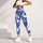 Cobalt Hibiscus And Palm Floral Resort Botanical Style For Chic Summer Vacations Leggings - 5