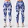 Cobalt Hibiscus And Palm Floral Resort Botanical Style For Chic Summer Vacations Leggings - 1