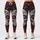 Gothic Sugar Skull With Crimson Florals For Yoga Studio Streetwear And Festival Looks Leggings - 1