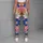 Raspberry Pink Retro Floral Daisy Cascade For Euro American Boutique Style Women Leggings - 5