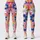 Raspberry Pink Retro Floral Daisy Cascade For Euro American Boutique Style Women Leggings - 1