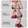 Romantic Burgundy Peony Rose Floral On Ivory For Vacation Party Style Plus Size Women Leggings - 2