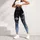 Gothic Cross Silver Filigree Frost Blue Gradient For Dark Winter Streetwear Women Leggings - 6