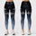 Gothic Cross Silver Filigree Frost Blue Gradient For Dark Winter Streetwear Women Leggings - 1
