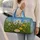 Spring Dandelion Meadow With Botanical Name Label For Overnight Travel And Gym Days Quilted Weekend Bag - 2