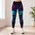 Turquoise Skull And Midnight Roses For Gothic Romance Festival Nights Alternative Women Leggings - 6