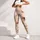Champagne Peach Butterfly Botanical Watercolor Motif For Soft Lounge Style Women Leggings - 6