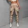 Champagne Peach Butterfly Botanical Watercolor Motif For Soft Lounge Style Women Leggings - 4