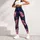 Dark Indigo Denim Look With Pink Butterflies For Casual Festival Boutique Style Women Leggings - 6