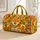 Happy Shiba Inu Dog With Daisies Paws And Clover For Overnight Travel And Gym Trips Quilted Weekend Bag - 1