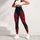 Midnight Navy Red Rose Floral Botanical Yoga Gym Workout Athleisure Style For Women Leggings - 6
