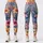 Weathered Chambray Botanical Florals For Resort Vacation And Coastal Weekend Style Leggings - 1
