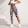 Weathered Chambray Botanical Florals For Resort Vacation And Coastal Weekend Style Leggings - 5