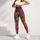 Retro Boho Floral Paisley Vines And Peace Icons For Hippie Festival Yoga Dance Style Leggings - 5