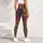Retro Boho Floral Paisley Vines And Peace Icons For Hippie Festival Yoga Dance Style Leggings - 4