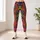 Retro Boho Floral Paisley Vines And Peace Icons For Hippie Festival Yoga Dance Style Leggings - 6