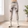 Fluffy Sapphire Eyed Kitten Watercolor Fur Motif For Cozy Casual Weekend Outfits Leggings - 6