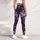 Dark Plum Winter Florals With Lavender Peonies For Women's Cold Weather Lounge Style Leggings - 4
